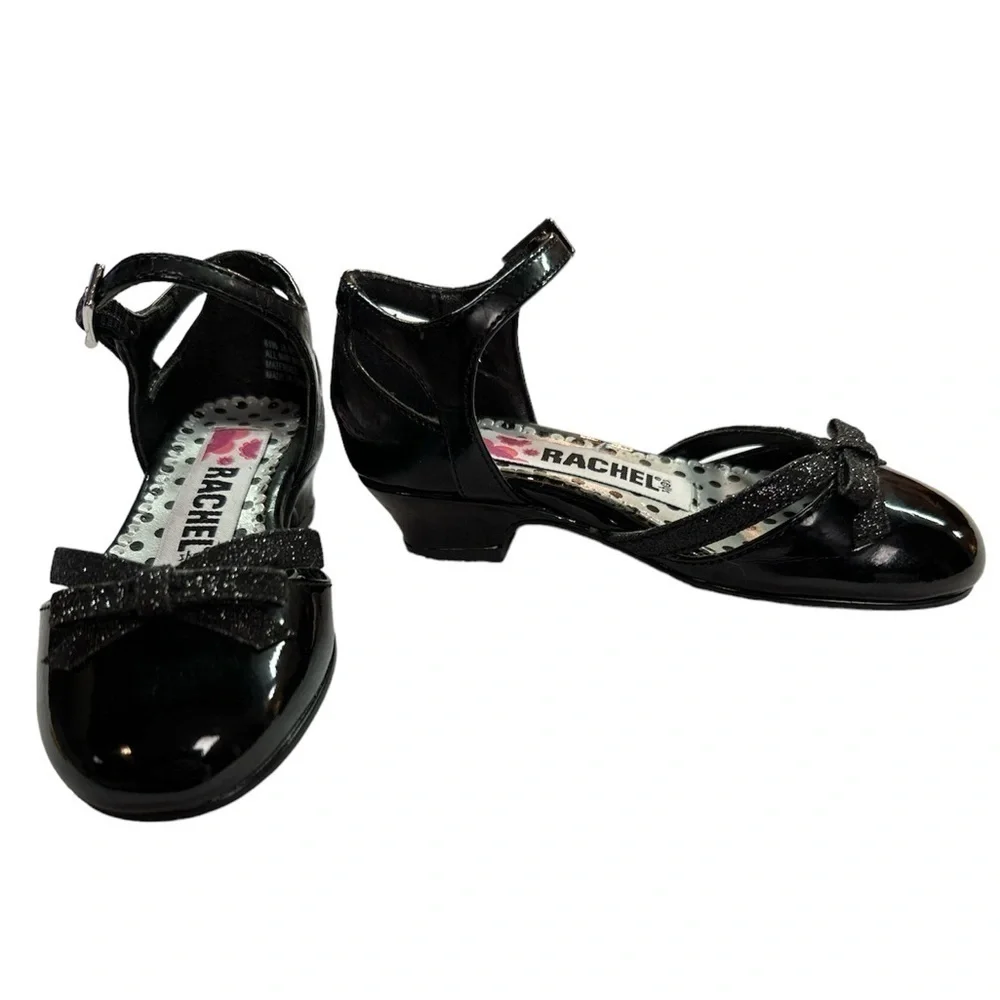 Rachel Shoes Little Girls Lil Betsy Black Patent Dress Shoe Size 7M